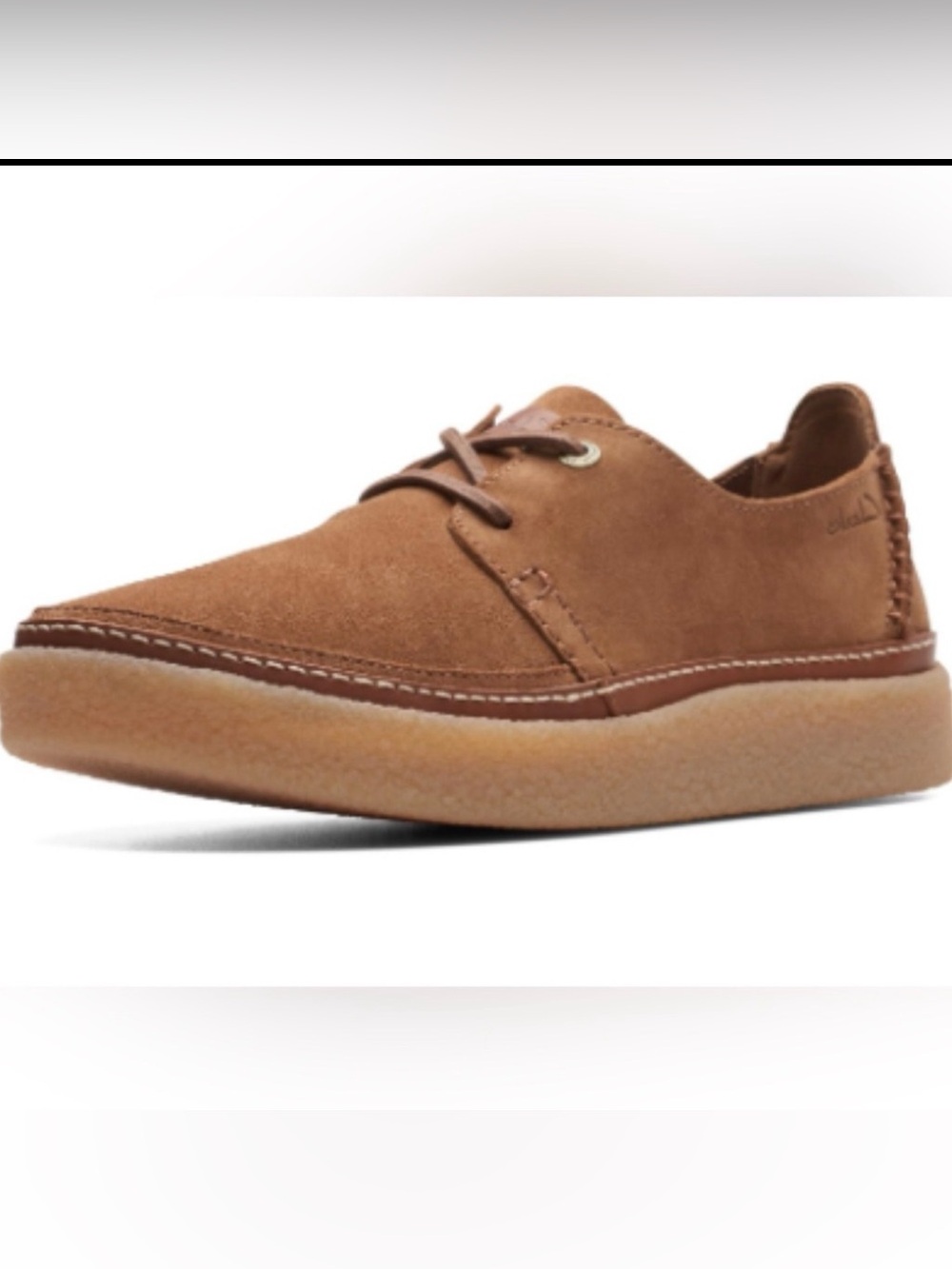 Clarks Oakpark Lace Oxford Cola Suede Men's 8.5 NWOB Crepe Sole